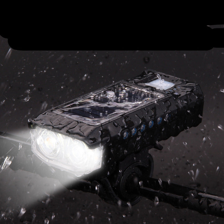 Solar Charging Bicycle Headlight Horn Light