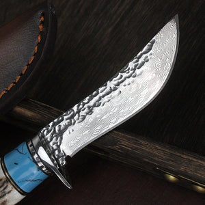 Unleash Your Adventurous Spirit with the Outdoor Damascus Forged Hunting Knife