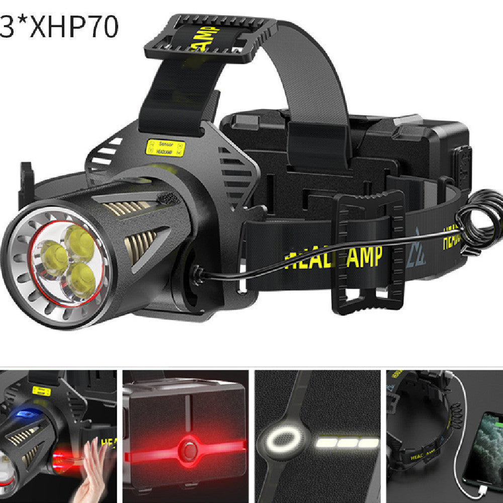 Strong Light Induction Headlight Flashlight