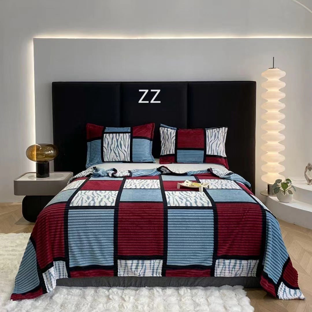 Flannel Blanket Summer Warm Nap Blanket