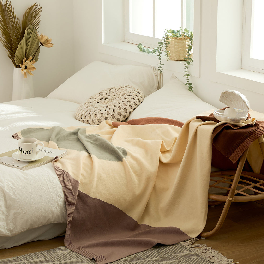 Warm Quilt Knitted Thermal Blanket