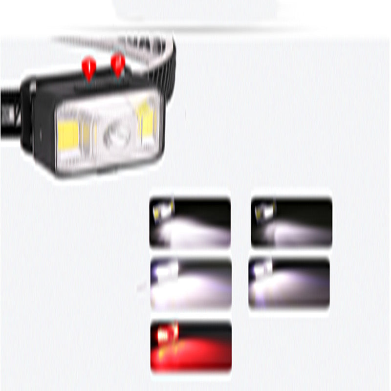 Red and White USB Charging Headlight