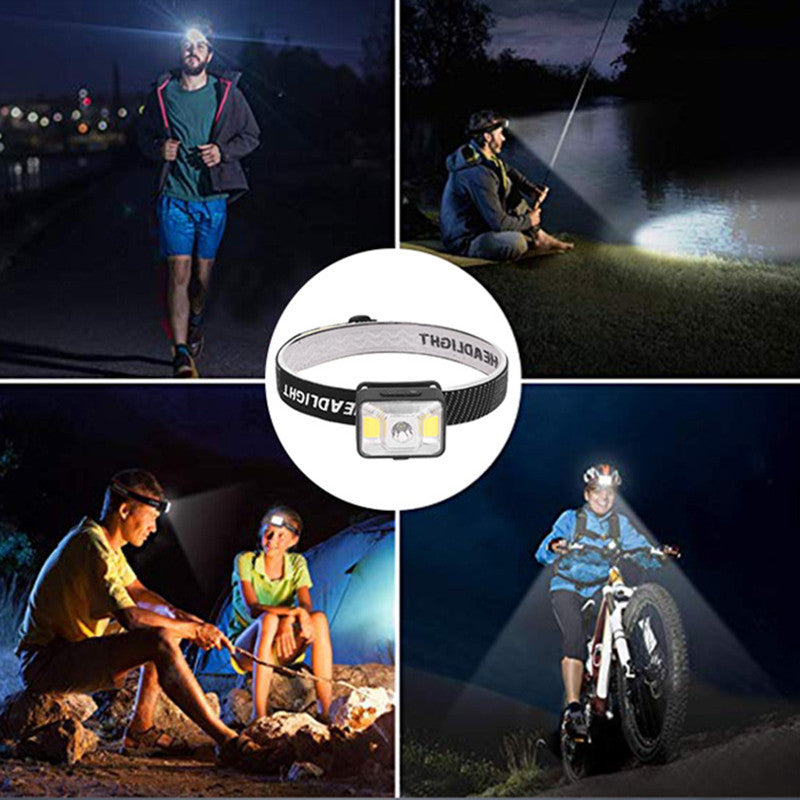 Red and White USB Charging Headlight