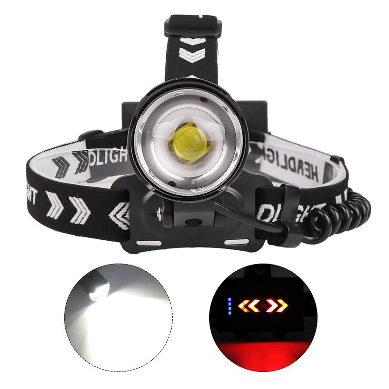 Strong light USB charging headlight