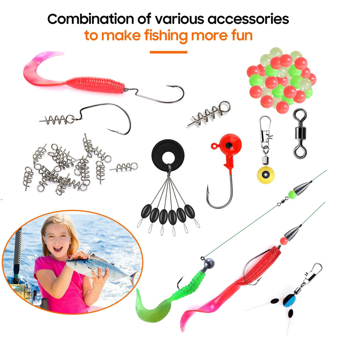 246 Pieces Fishing Accessories Bait