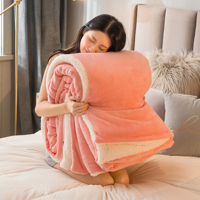 Double Layer Thickened Thermal Coral Blanket