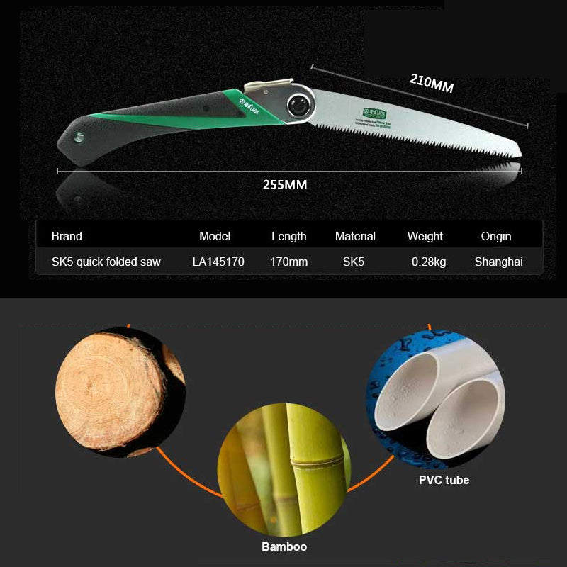 Quick folding mini saw