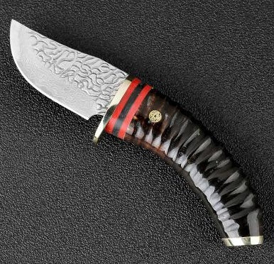 Damascus Hunting camping straight knife