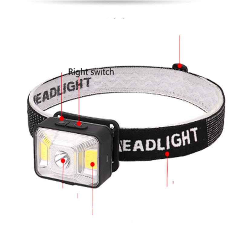 Red and White USB Charging Headlight