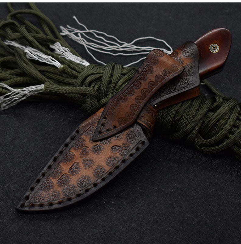 Small Straight Knife Damascus Hunting