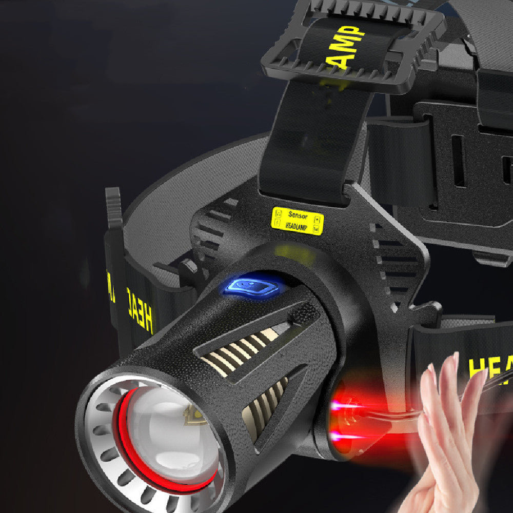 Strong Light Induction Headlight Flashlight