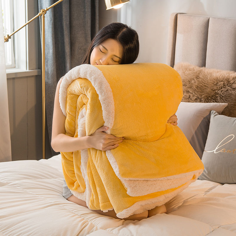 Double Layer Thickened Thermal Coral Blanket