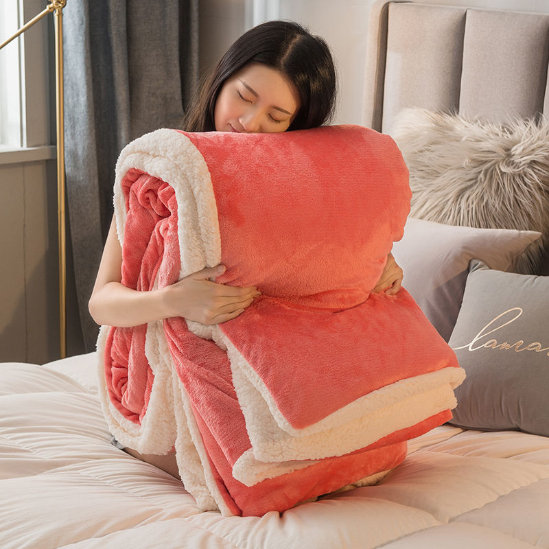 Double Layer Thickened Thermal Coral Blanket