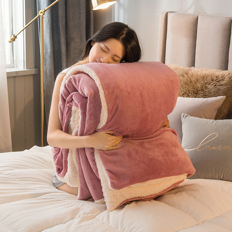 Double Layer Thickened Thermal Coral Blanket