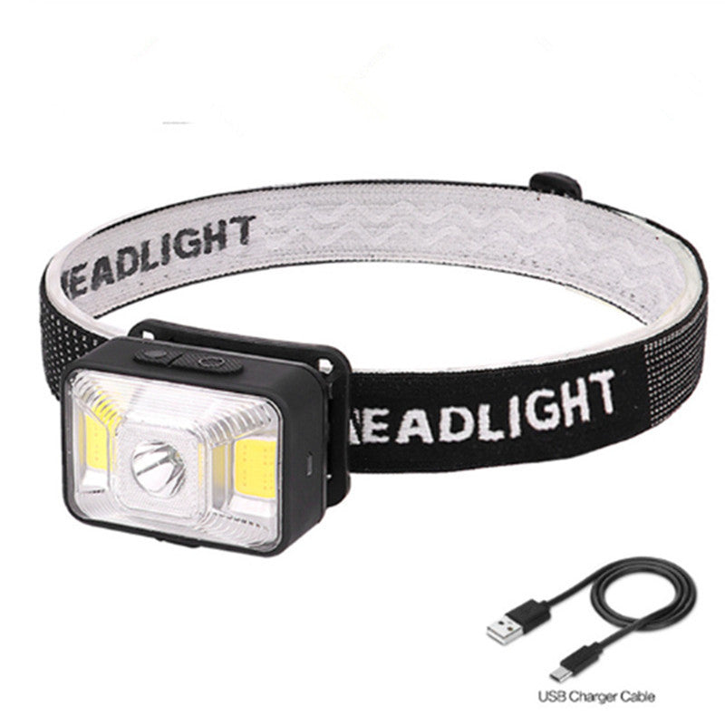 Red and White USB Charging Headlight