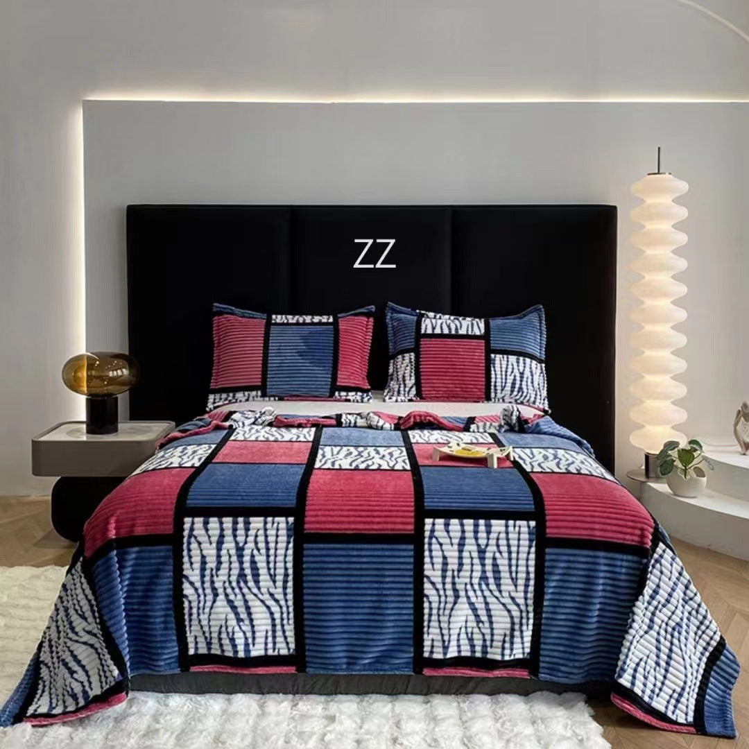 Flannel Blanket Summer Warm Nap Blanket