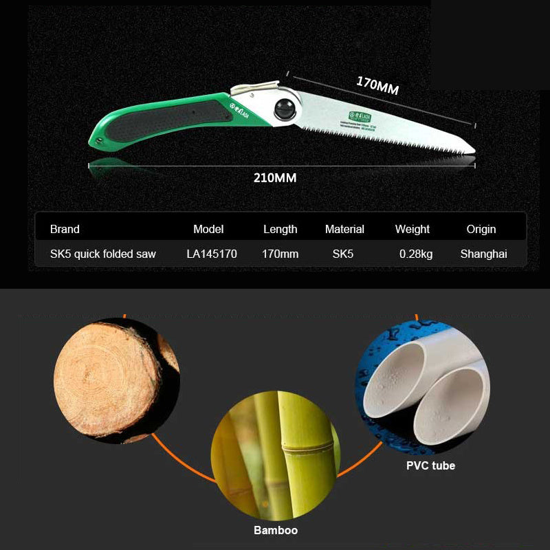 Quick folding mini saw
