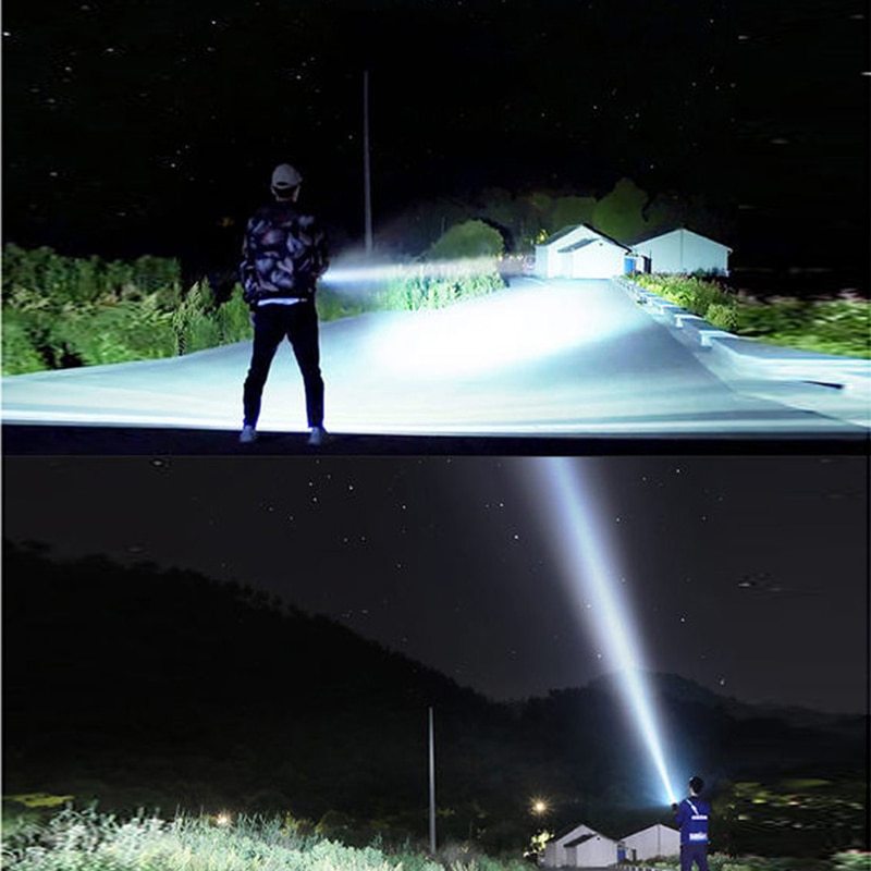 XHP90 Powerful LED Flashlight Tactical Torch