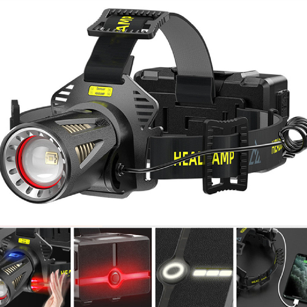 Strong Light Induction Headlight Flashlight