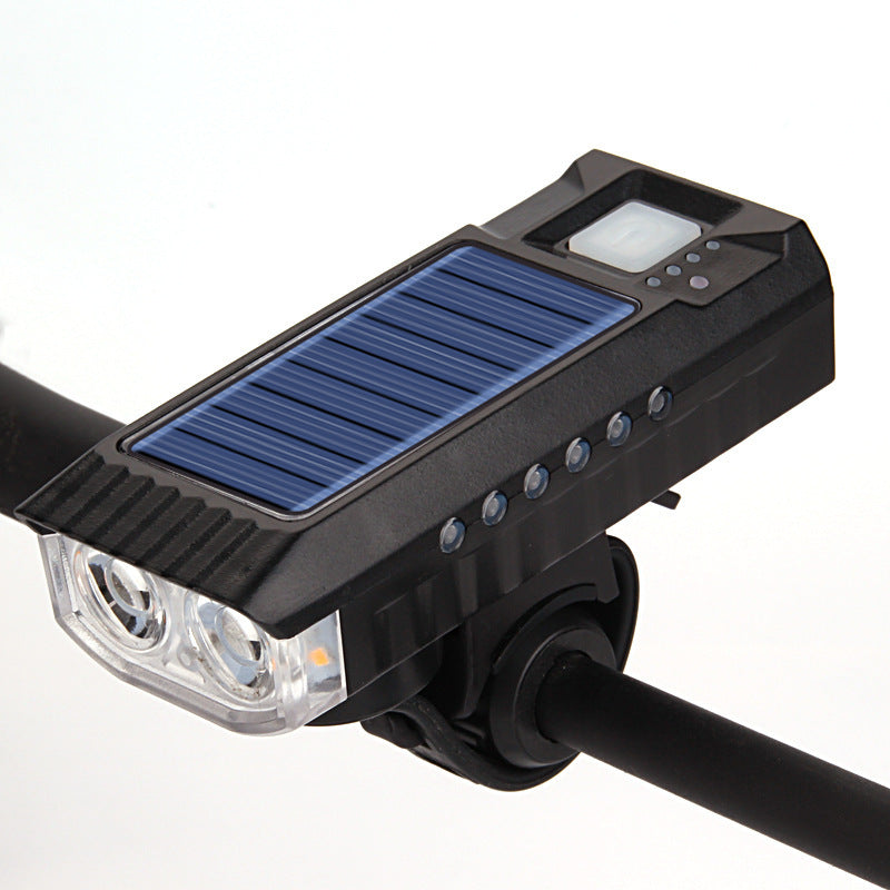Solar Charging Bicycle Headlight Horn Light