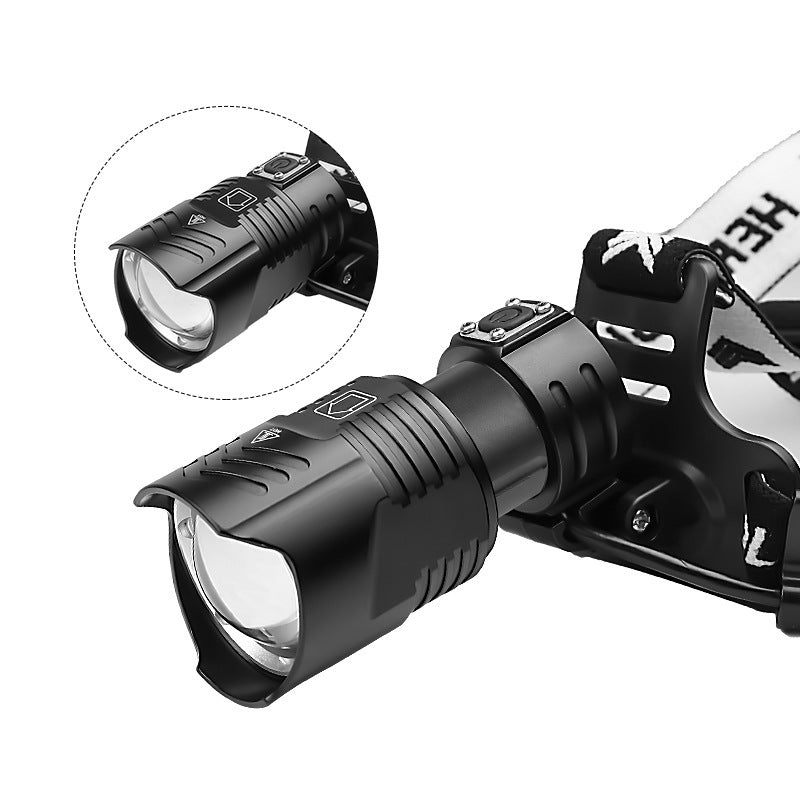 Strong light USB charging headlight