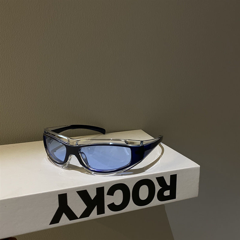 Punk Red Technology Glasses Anti Sun