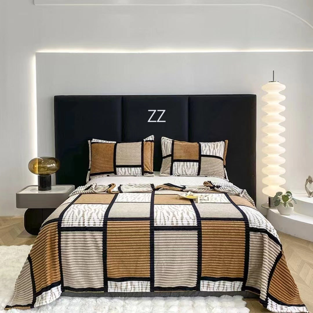 Flannel Blanket Summer Warm Nap Blanket