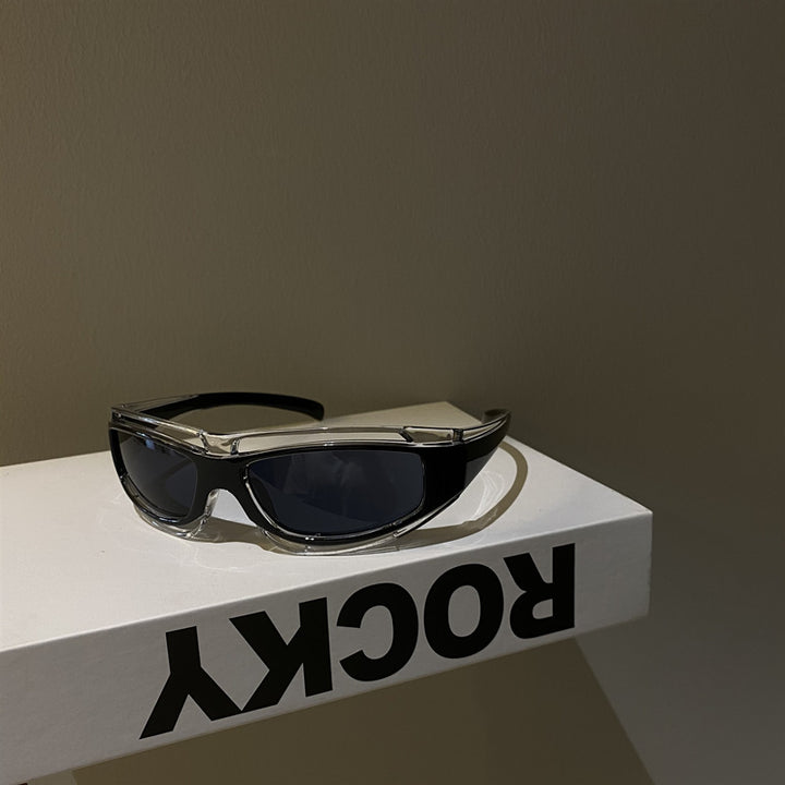Punk Red Technology Glasses Anti Sun