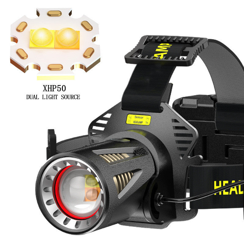 Strong Light Induction Headlight Flashlight