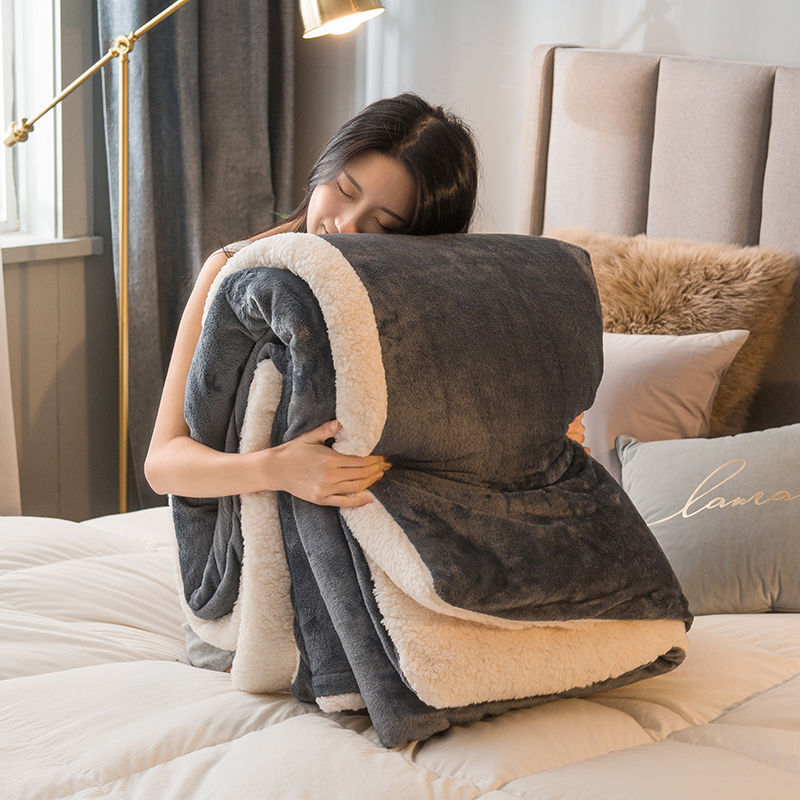 Double Layer Thickened Thermal Coral Blanket