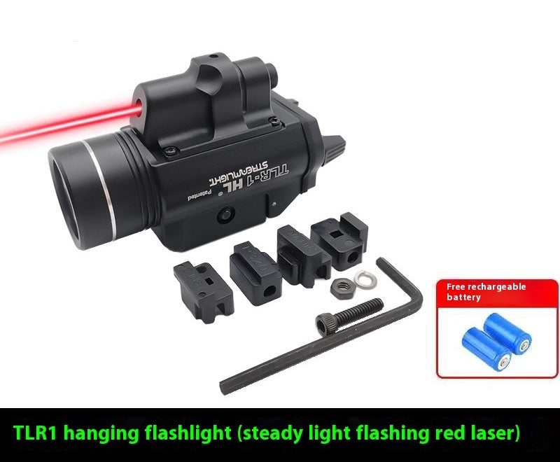 Lower Hanging Flashlight Tactical Red Laser