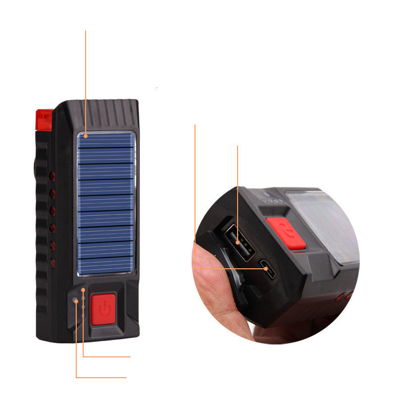 Solar Charging Bicycle Headlight Horn Light