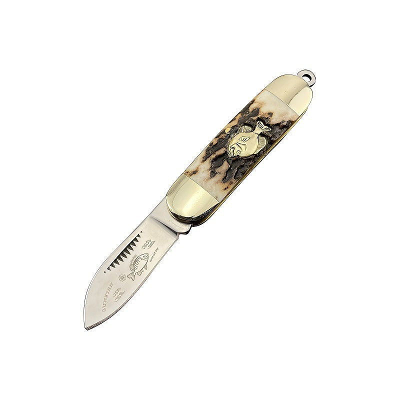 Pocket Damascus Steel Folding Knife