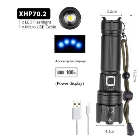 Tacticle Glare Flashlight USB Charging