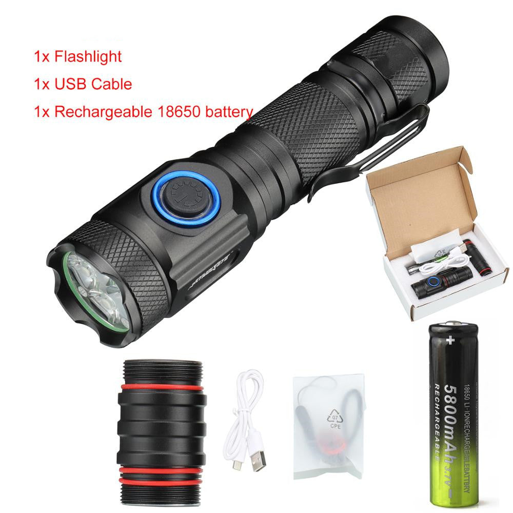 Rechargeable Powerful Tactical Flashlight