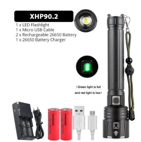 Tacticle Glare Flashlight USB Charging