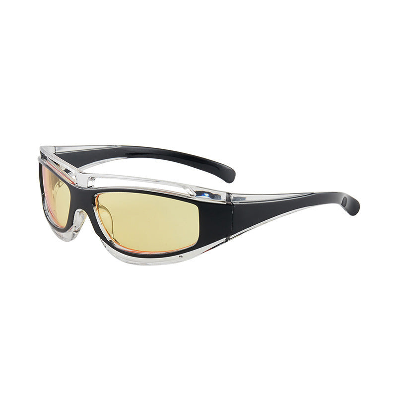 Punk Red Technology Glasses Anti Sun