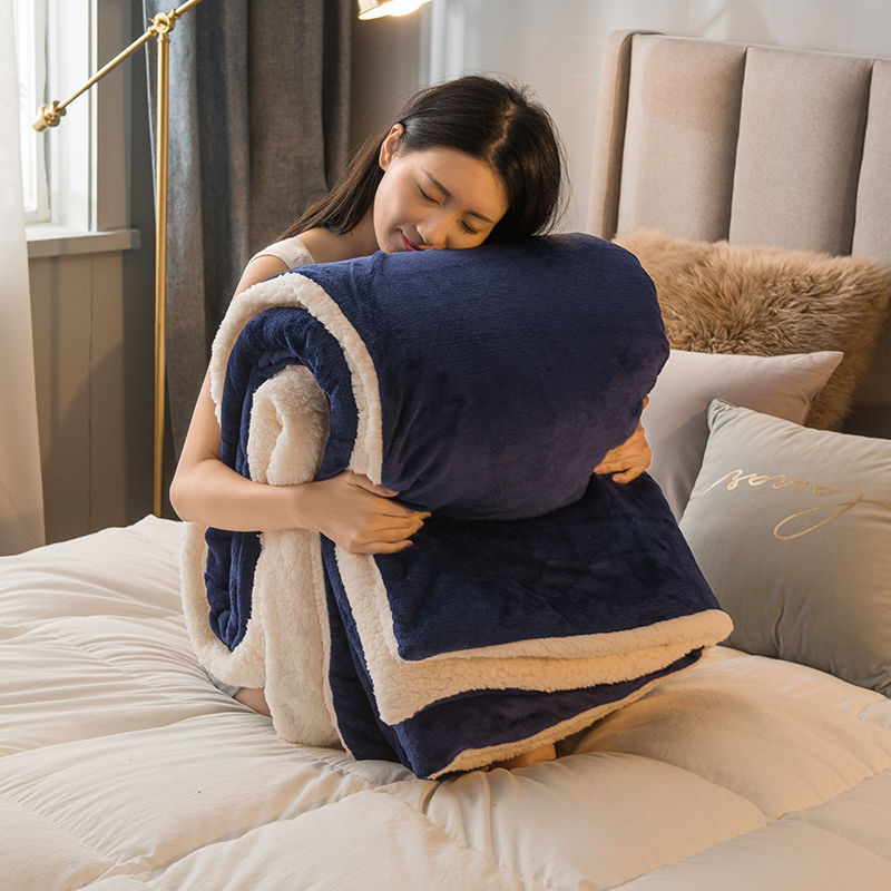 Double Layer Thickened Thermal Coral Blanket