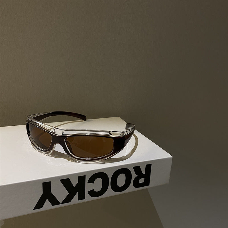 Punk Red Technology Glasses Anti Sun